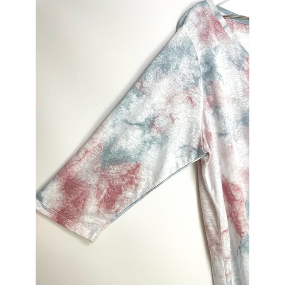 NWT Cynthia Rowley 100% Linen Scoop Neck Tie Dye Top Shirt Size 2X - Picture 6 of 6